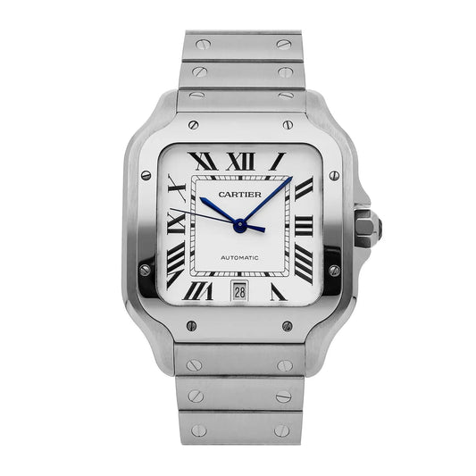 Cartier Santos Large Gold & Silver Watch