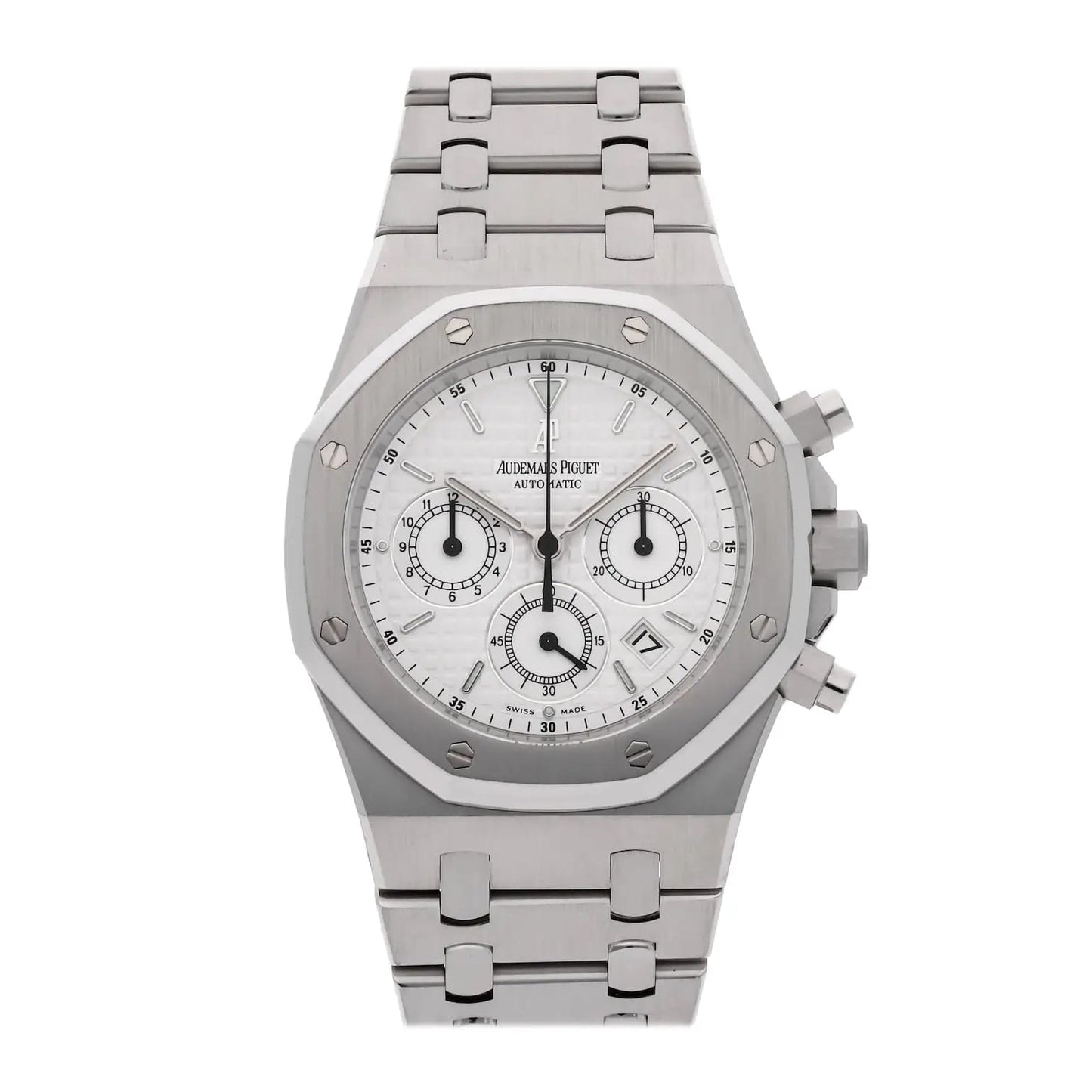 Silver Royal Oak Chronograph White Dial