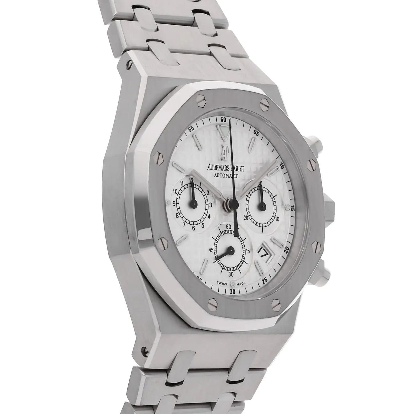 Silver Royal Oak Chronograph White Dial