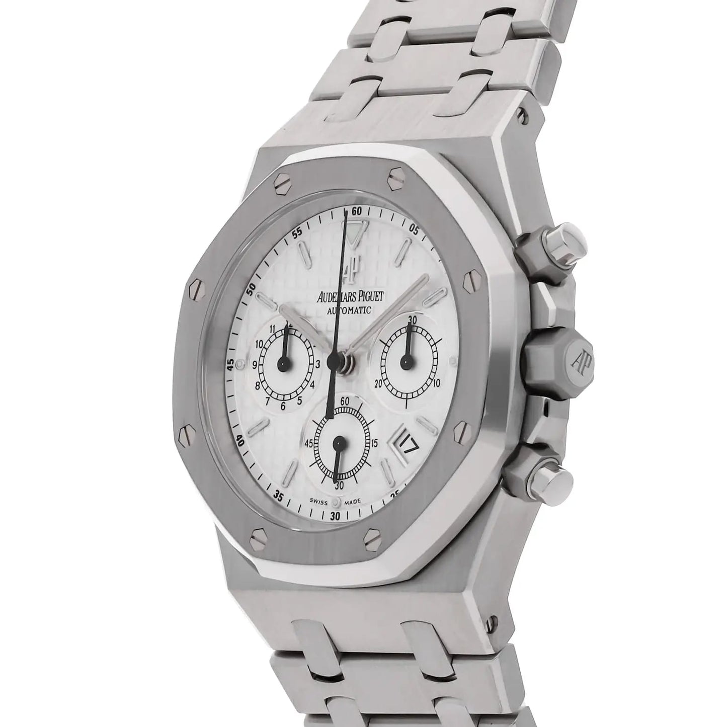 Silver Royal Oak Chronograph White Dial